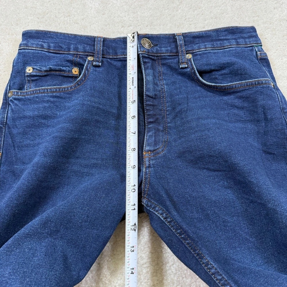 Rag & Bone Peyton Mid-Rise Bootcut Jeans Womens Size 30 Blue Raw Hem Cropped - Picture 7 of 13